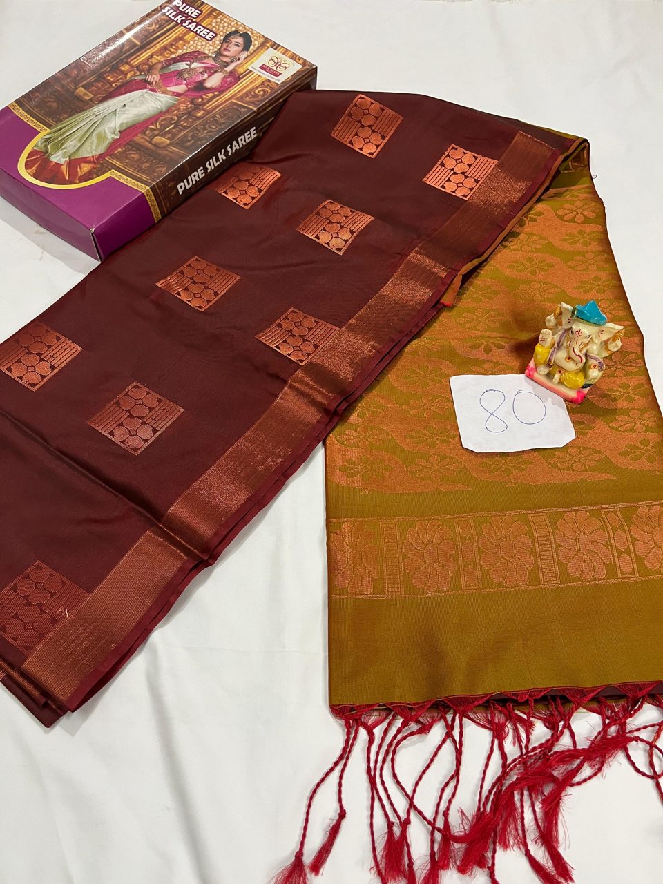 Kanchipuram soft silk sarees - Mango Designs - Available more Colors